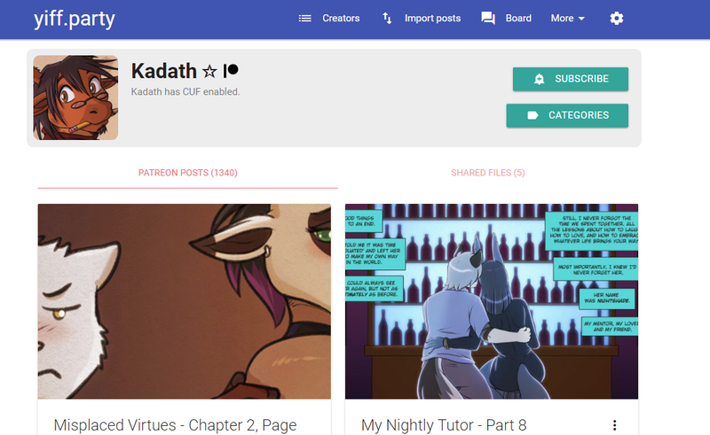 Kadath’s entry on Yiff.Party